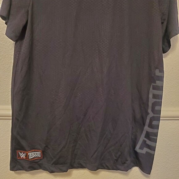 Tapout WWE Adult Shirt Black Size M Short Sleeve 100% Polyester Black Performanc - Picture 6 of 16